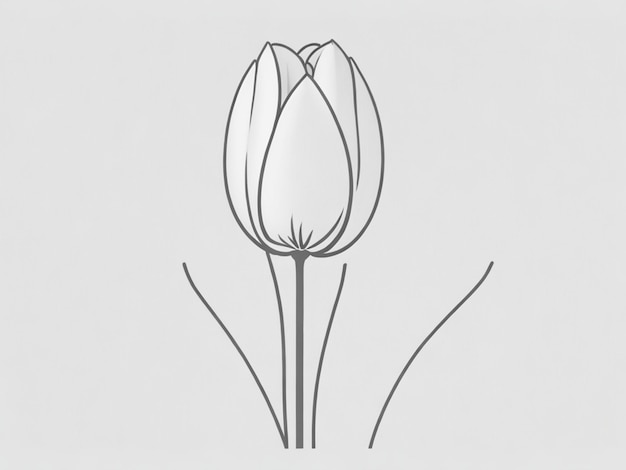 Tulpen-Umriss-Symbol