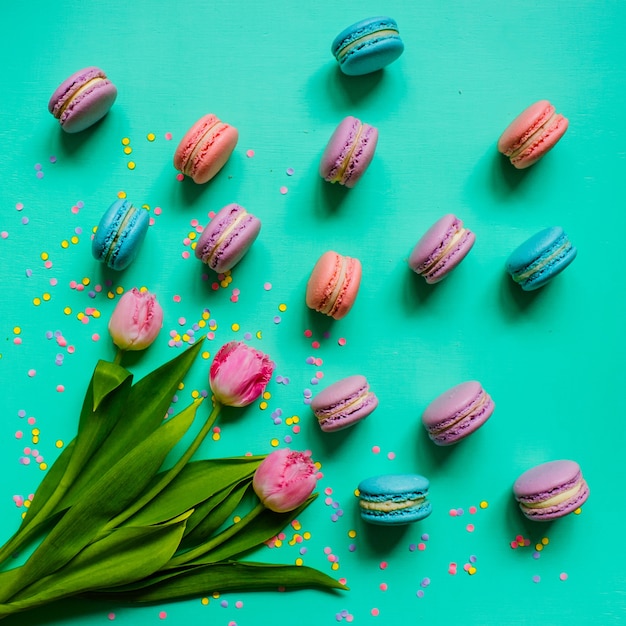 Tulpen und Macaron Cookies