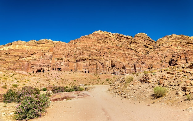Las Tumbas Reales de Petra, sitio del patrimonio mundial de la UNESCO en Jordania