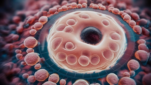Foto un tumor benigno compuesto por células del tejido adiposo