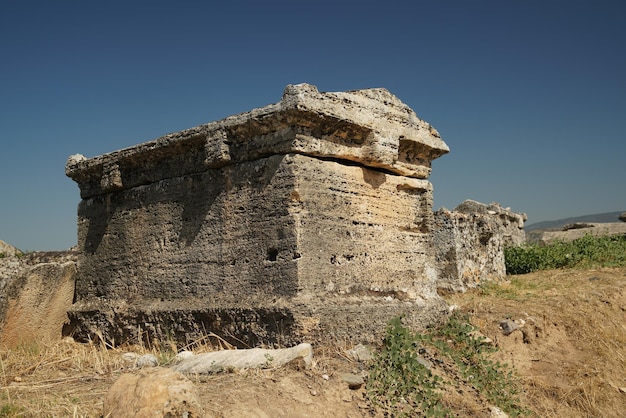 Túmulo na cidade antiga de Hierapolis Pamukkale Denizli Turkiye