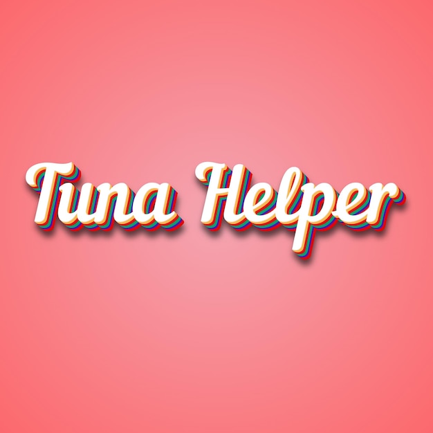 Foto tuna helper efeito de texto foto imagem legal