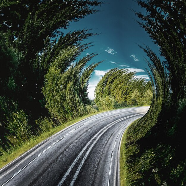 Foto túnel de carreteras paisajísticas