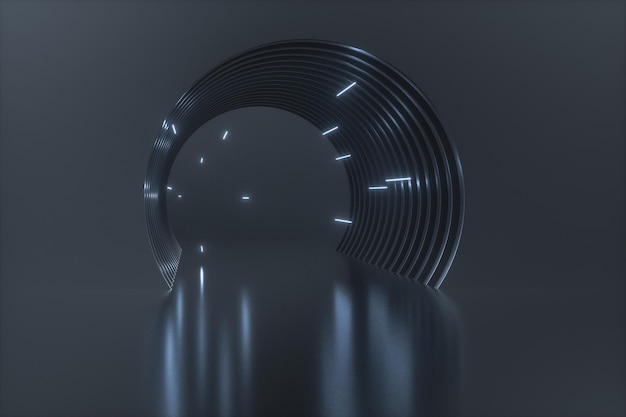 Túnel de ciencia ficción oscuro de fondo oscuro