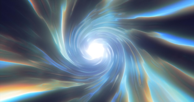 Túnel de energia abstrato redemoinho torcido do hiperespaço cósmico mágico brilhante brilhante hitech futurista
