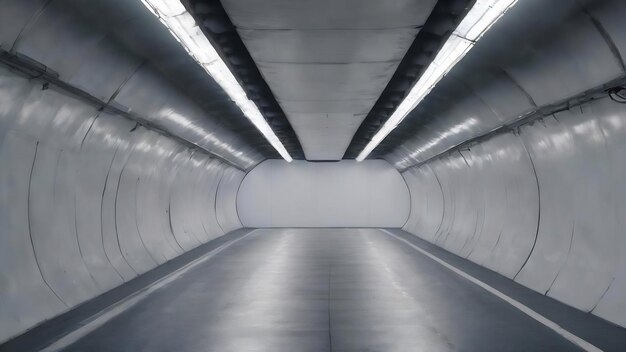 Foto túnel de inclinação branca