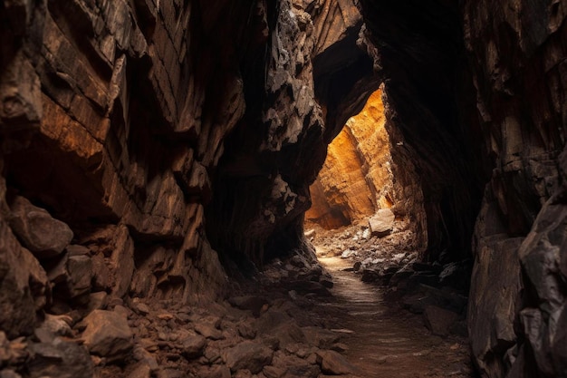 un tunel en el desierto