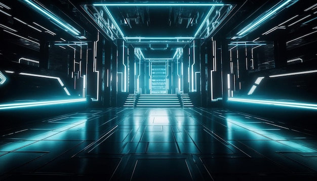túnel de IA generadora de luz