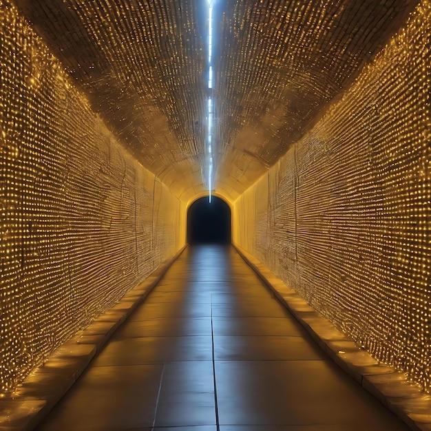 Túnel luminoso sin automóviles