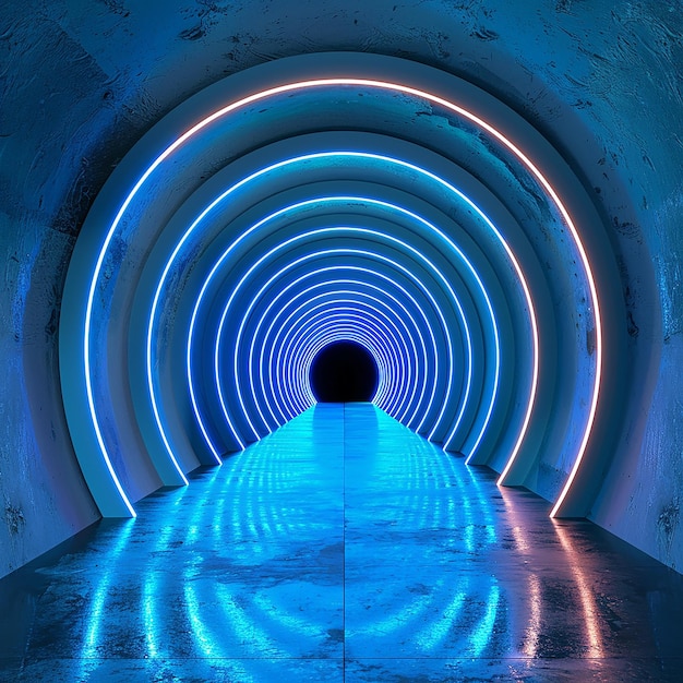 un túnel con una luz azul que dice "túnel"