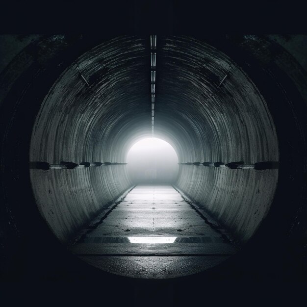 túnel de luz oscura