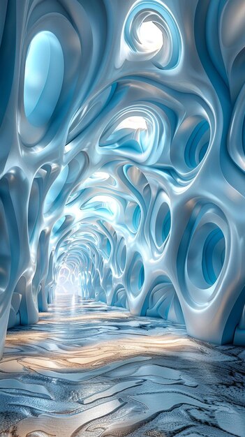 Túnel orgánico azul