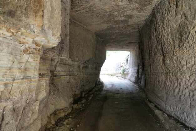 Túnel tallado en Capadocia