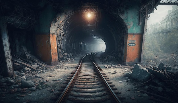 Un túnel de tren