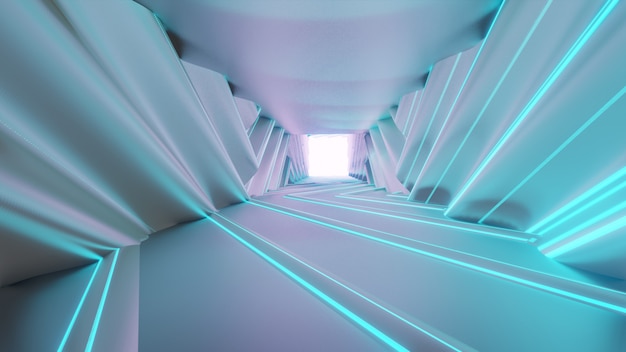 Túnel vazio futurista
