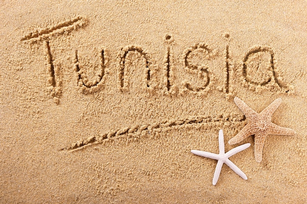 Tunesien-Sommerstrand-Schreibensmitteilung