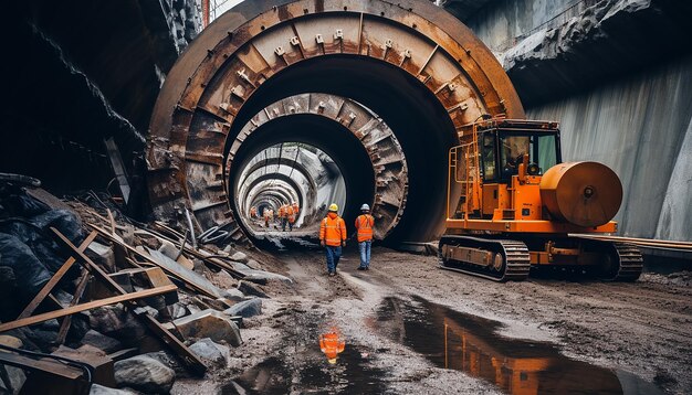 Tunnelbauarbeiten Berufsfotografie