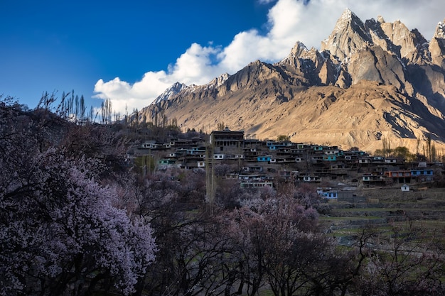 Foto tupopdan-gipfel in der nähe des passu-dorfes im oberen hunza-nordgebiet pakistans