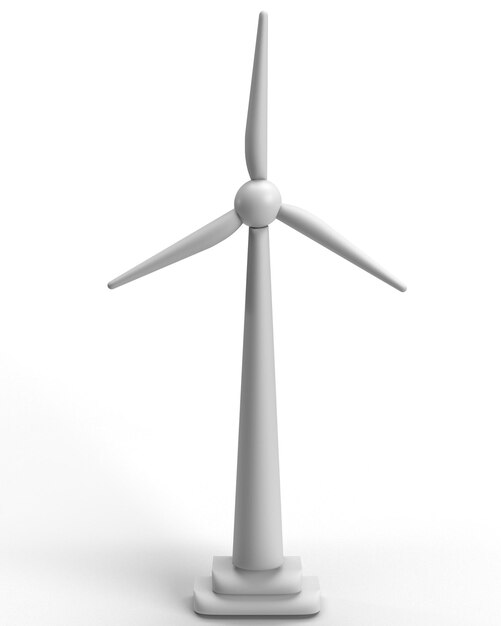 Turbina de moinho de vento energia alternativa gerador de eletricidade renovável verde ecologia meio ambiente tecnologia fazenda natural indústria inovação turbina moinho de vento recurso watt sustentável renderização 3d