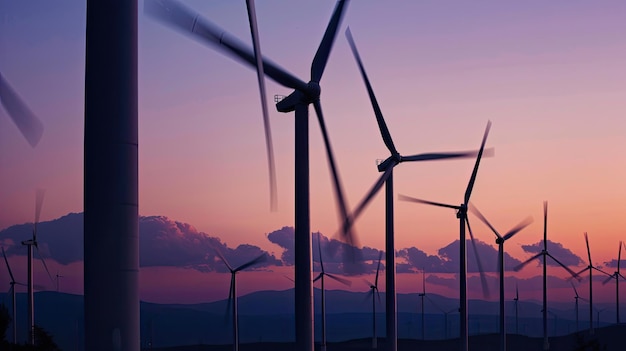 Turbina eólica moderna contra el cielo azul claro