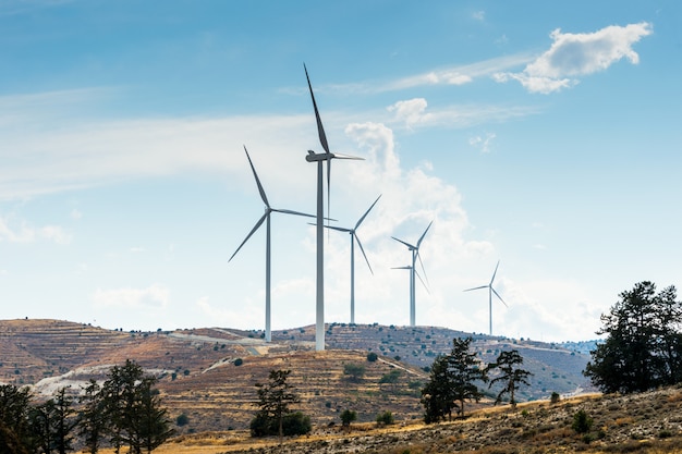 Turbinas eólicas para gerar eletricidade