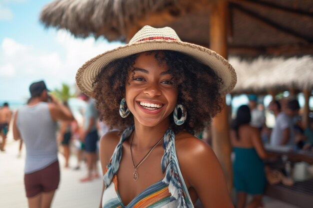 Turista negra de Cancun