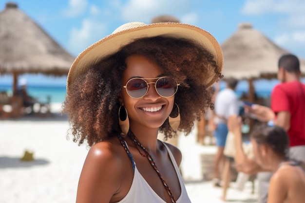 Turista negra de Cancun