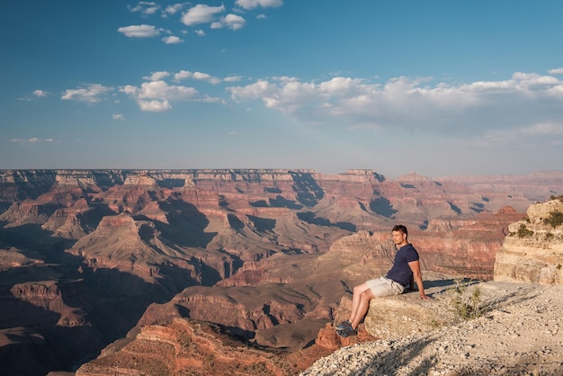 Turista no Grand Canyon