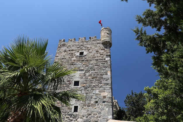 Turm der Burg von Bodrum in der Türkei