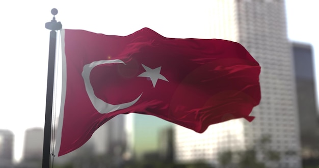 Turquía bandera nacional país ondeando bandera Política e ilustración de noticias