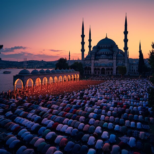 Foto turquía se une a las festividades de eid al-fitr el final del ramadán ai generado