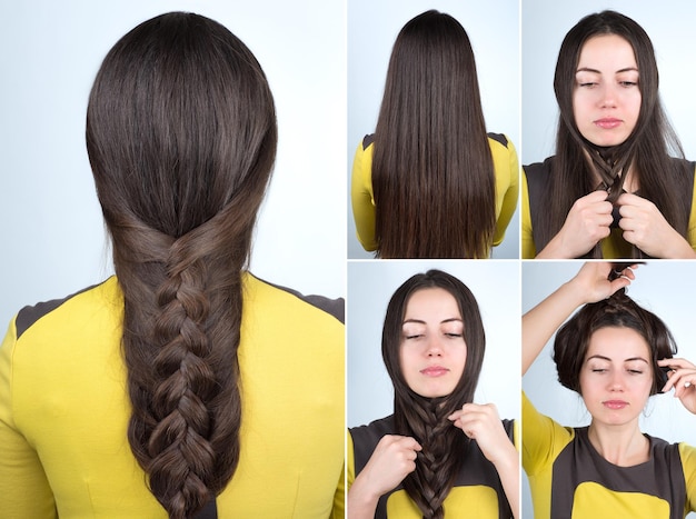 tutorial de peinado de trenza simple