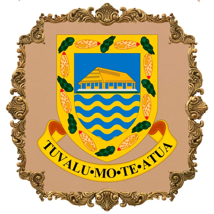 Foto tuvalu emblema nacional día de la independencia nacional