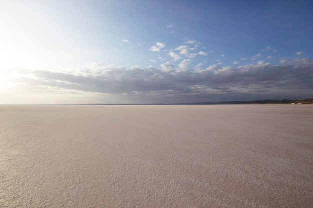 Tuz Golu Turquia Salt Lake Água salgada branca