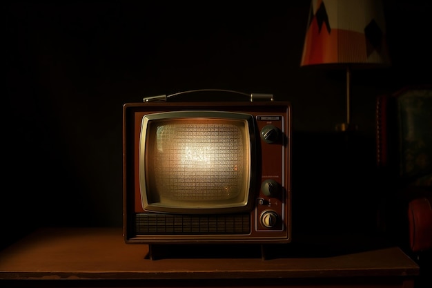 TV de los años 50 en diseño de interiores vintage.