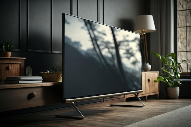 Tv na sala nos móveis Led Tv Television às vezes também chamado de televisão é um sistema eletrônico para reproduzir instantaneamente imagens e áudio Televisão moderna com muitas tecnologias