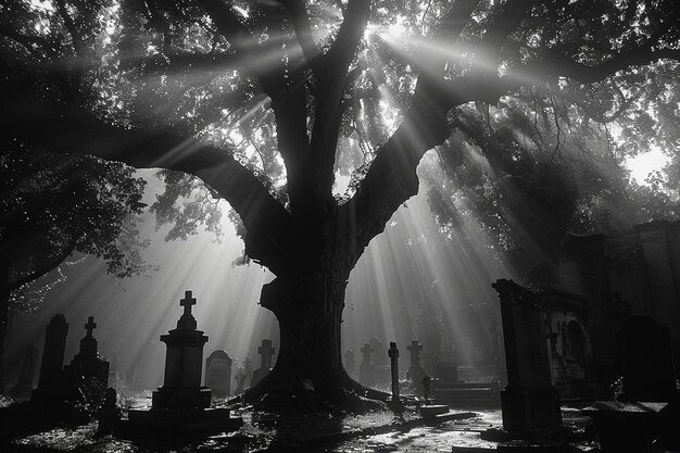Twilight Reverie Perdido na Contemplação dos Mistérios dos Cemitérios