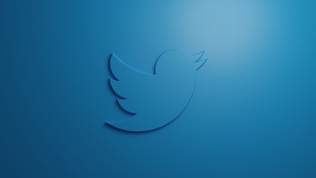 Twitter Social Media Logo einfarbig