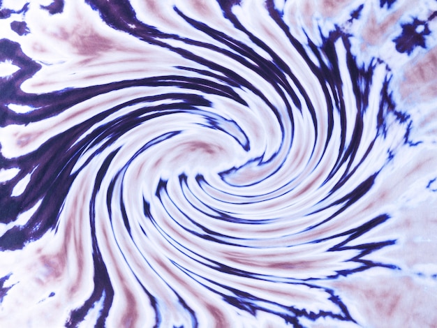 Tye Dye blaue türkisweiße Spirale