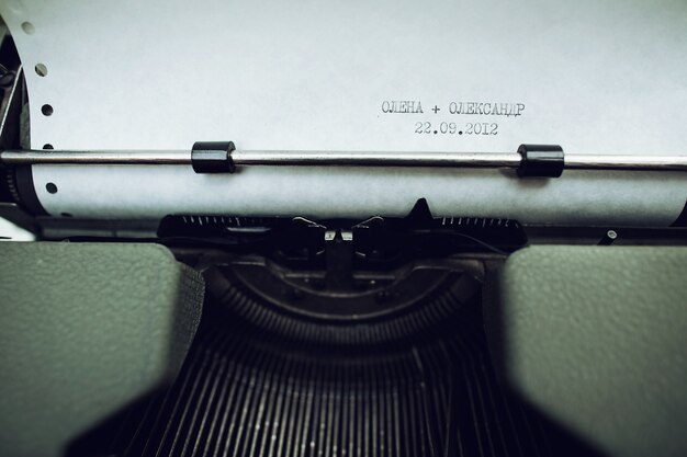 Typewriter close-up