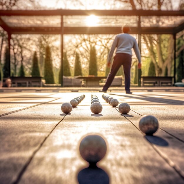 typisch italienisches Boccia-Spiel