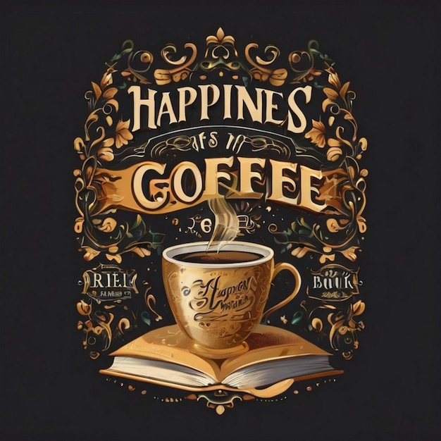 Typografie Kaffee-T-Shirt-Design für den internationalen Kaffeetag