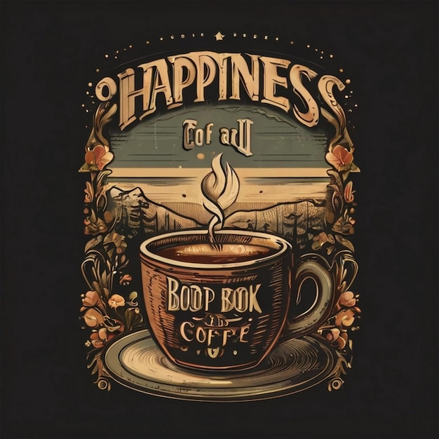 Typografie Kaffee-T-Shirt-Design für den internationalen Kaffeetag