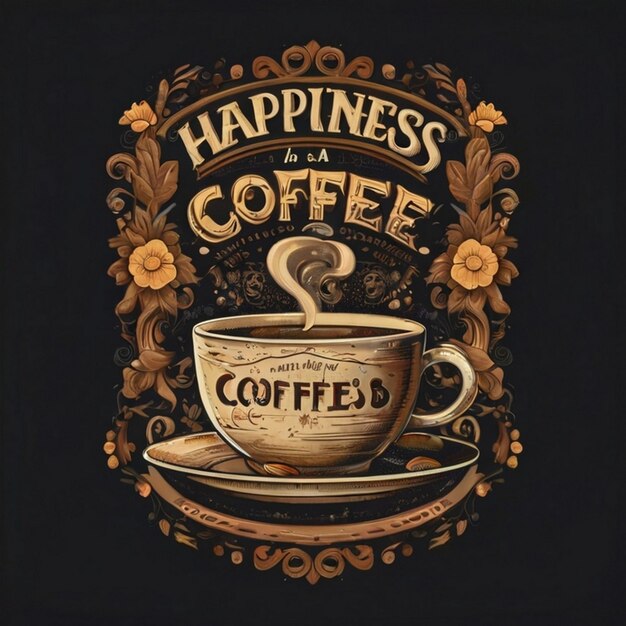 Typografie Kaffee-T-Shirt-Design für den internationalen Kaffeetag