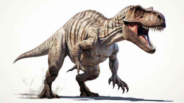 Tyrannosaurus Rex corpo inteiro em fundo branco