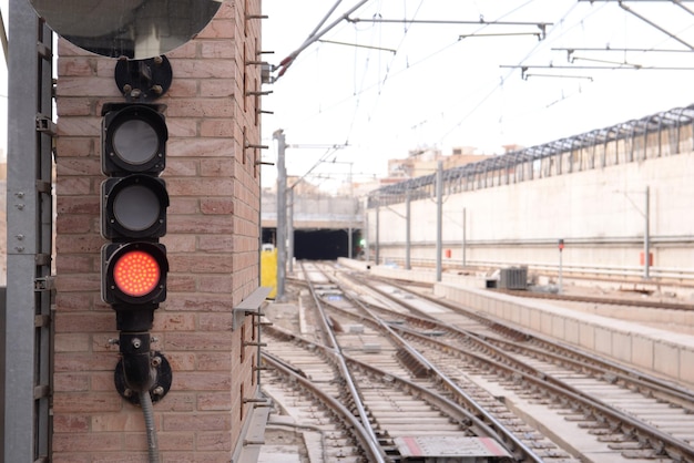 U-Bahn-Kreuzung mit Ampel