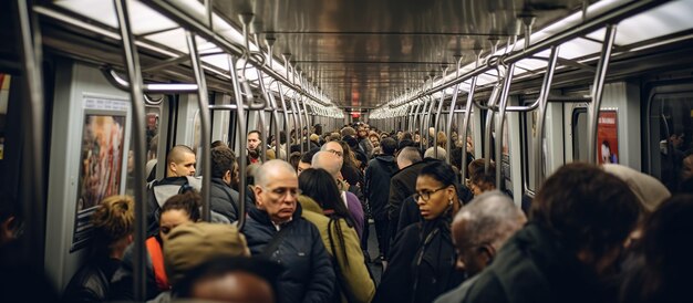 Foto u-bahn-station am columbus circle generative ki