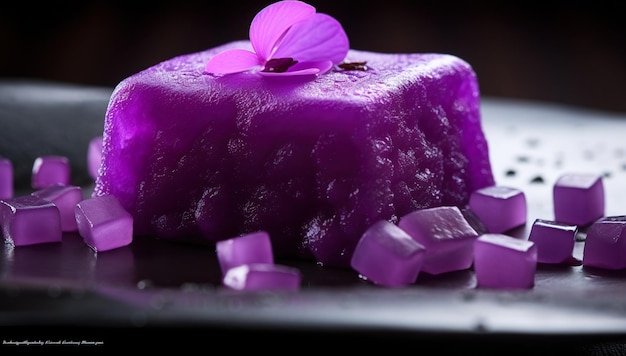 Ube Halaya, uma doce sobremesa de inhame roxo generativa de IA