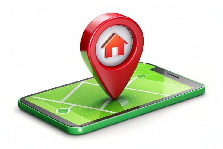 Ubicación de la casa 3D Icono de punto de casa Búsqueda de ubicación búsqueda de casa puntero de navegador GPS Icono de posición Se puede usar para muchos propósitos Vector de moda y moderno en estilo 3D