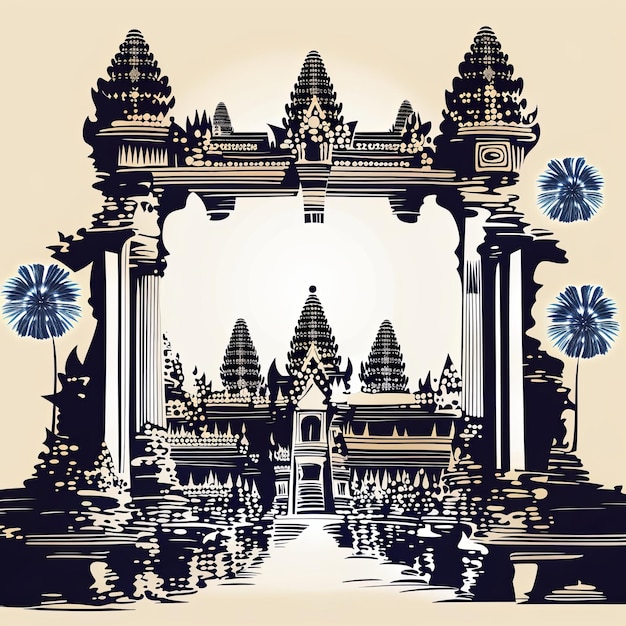 ubicación famosa de cada país como la Torre Eiffel Vector Estatua de la Libertad Ilustración Taj Mahal